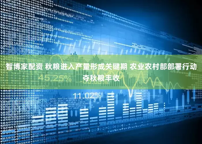 智博家配资 秋粮进入产量形成关键期 农业农村部部署行动夺秋粮丰收
