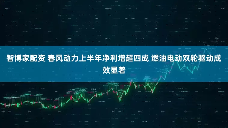 智博家配资 春风动力上半年净利增超四成 燃油电动双轮驱动成效显著
